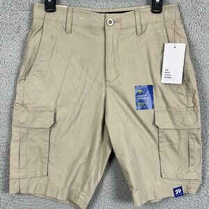 Kohls Premier Flex Shorts Cargo Men 29 Tan Flat Front Stretch Outdoor Casual NEW